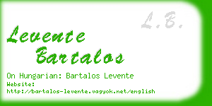 levente bartalos business card